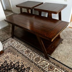 Coffee Table With Two End Tables 