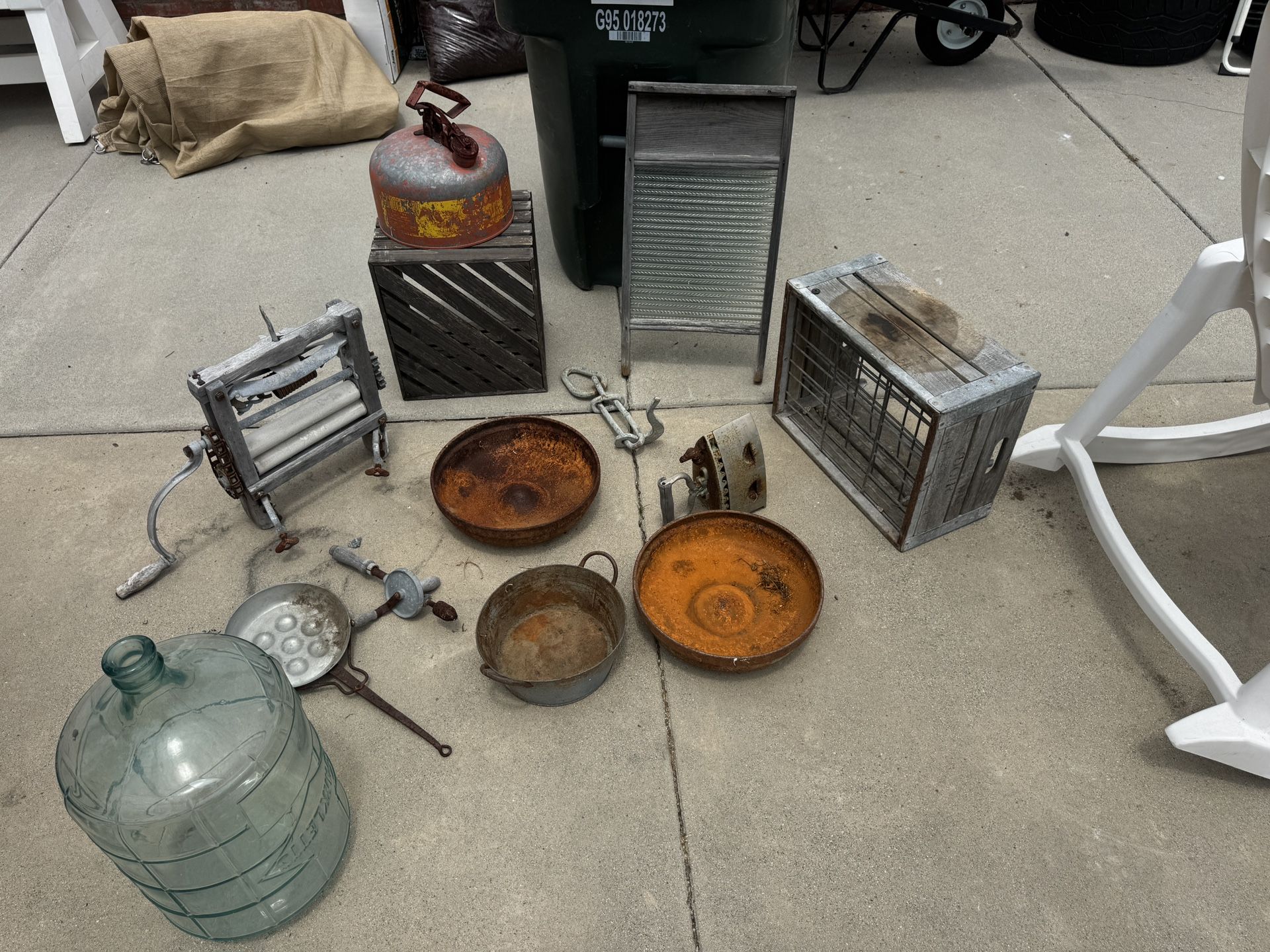 Antique Decor Lot - Perfect for Outdoor Garden or Farmhouse Look!