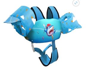New Kids Swim Vest Life Jacket for 30-55 Pounds Boys and Girls, Toddler Floaties with Shoulder Harness Arm Wings for 2,3,4,5,6,7 Years Old Baby