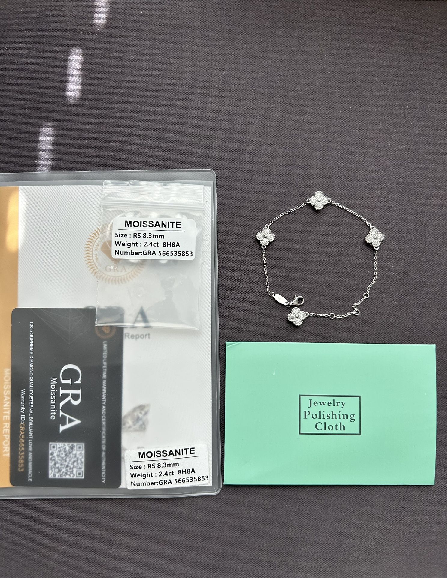Moissanite Clover Bracelet