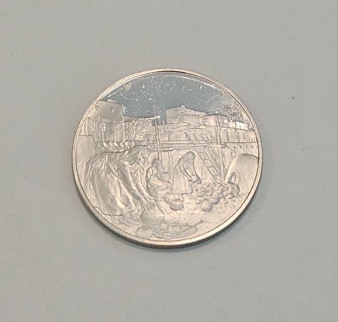 1977 Santa Fe New Mexico Postmasters Of America Sterling Silver Medal
