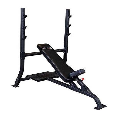 New Body Solid Pro Clubline Commercial Fixed Incline Olympic Bench
