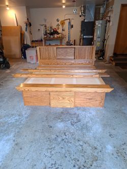 Solid Wood California King Bed Frame