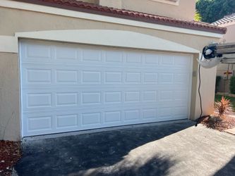 White Garage Door 16x7 – Hurricane Rated + FREE Install (Short / Long Panel)