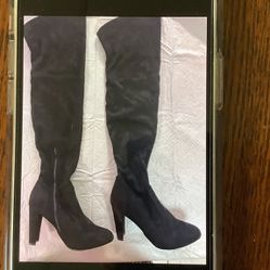 Ladies Black Thigh High Boots, $15.00