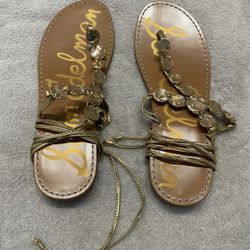 Sam Edelman Gold Gladiator Sandal 10 