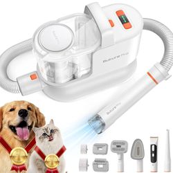 Buture Pro PV01 Pet Grooming Kit & Vacuum Suction 99% Pet Hair w/ 6 Proven Tools