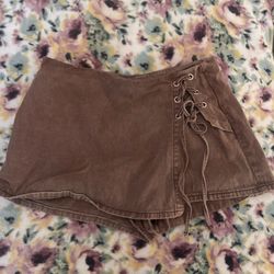 Brown Denim Skort Size 31