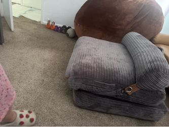 A big beenbag  bed and abed chair