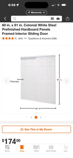 4 White Colonial Sliding Closet Doors