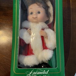 Vintage Santa's Best Undercover Kids Animated Christmas Girl Doll Emily 14" Tall
