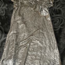 Silver sequin dress 10Yr 