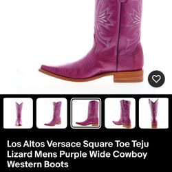 Los Altos Purple Cowboy Boots 11D 