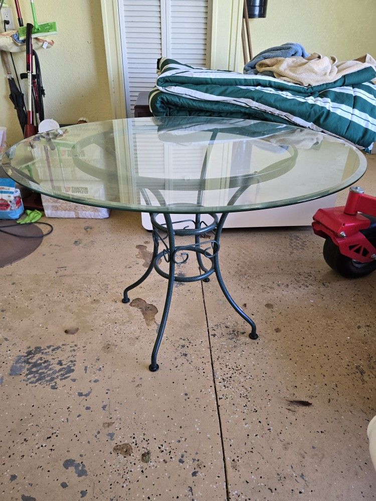 Glass Table Top Large Bistro Set