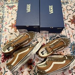 Brown pearlized vans size 10.5/11
