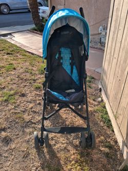 Blue stroller