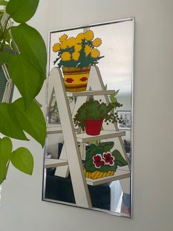 60s/70s vintage garden hanging mirror