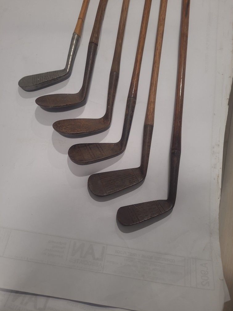 Vintage Golf Clubs.