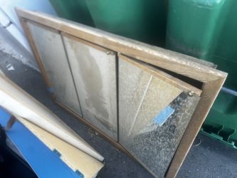 Vintage Glass Mirrors Medicine Cabinet
