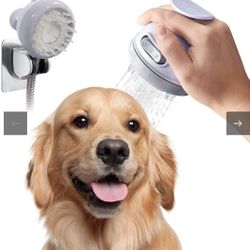 Vivas Mastac Quality Dog Shower Attachment with Rubber Bath Brush 