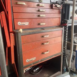 Vintage Rim Line Tool Chest, Tools, and More 