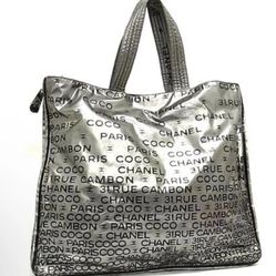 Chanel Unlimited  Silver Tote, Authentic