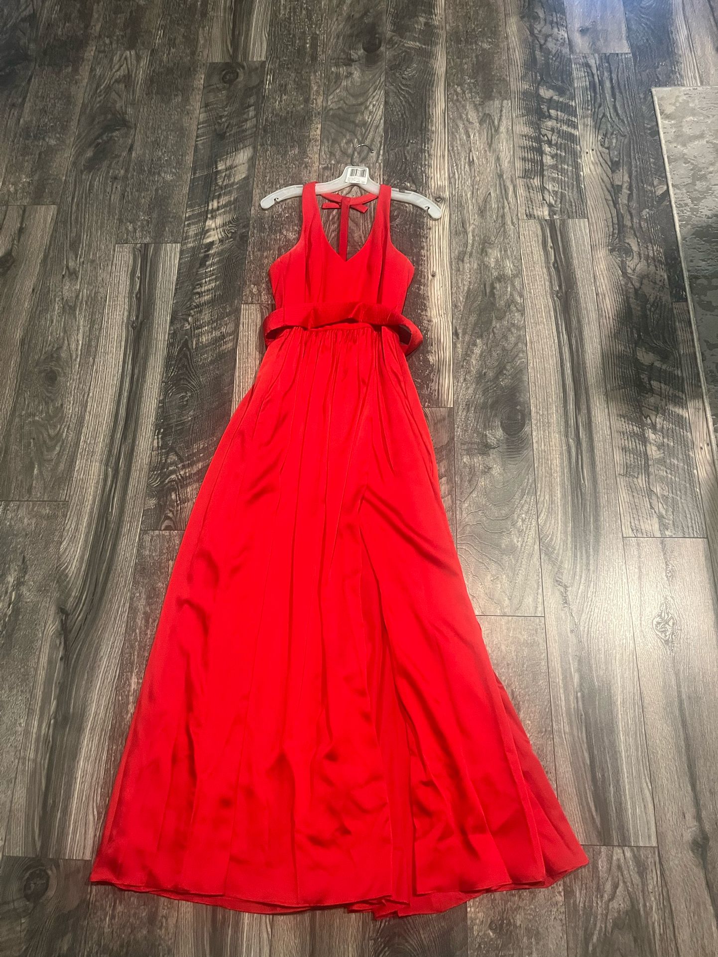 Red Satin Dress From David’s Bridal Size 8