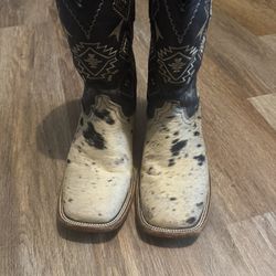 cowhide boots men size 8