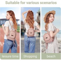 Mini Backpack Purse For Women, Small Size Leather Backpacks For Lady Cute Wallet Backpacks Tiny Backpack