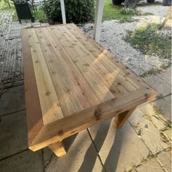 100% Cedar Wood Table 