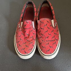 Red Supreme Vans