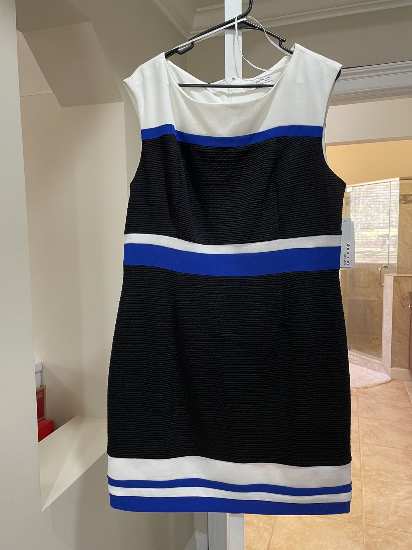 Black , White , Blue Dress