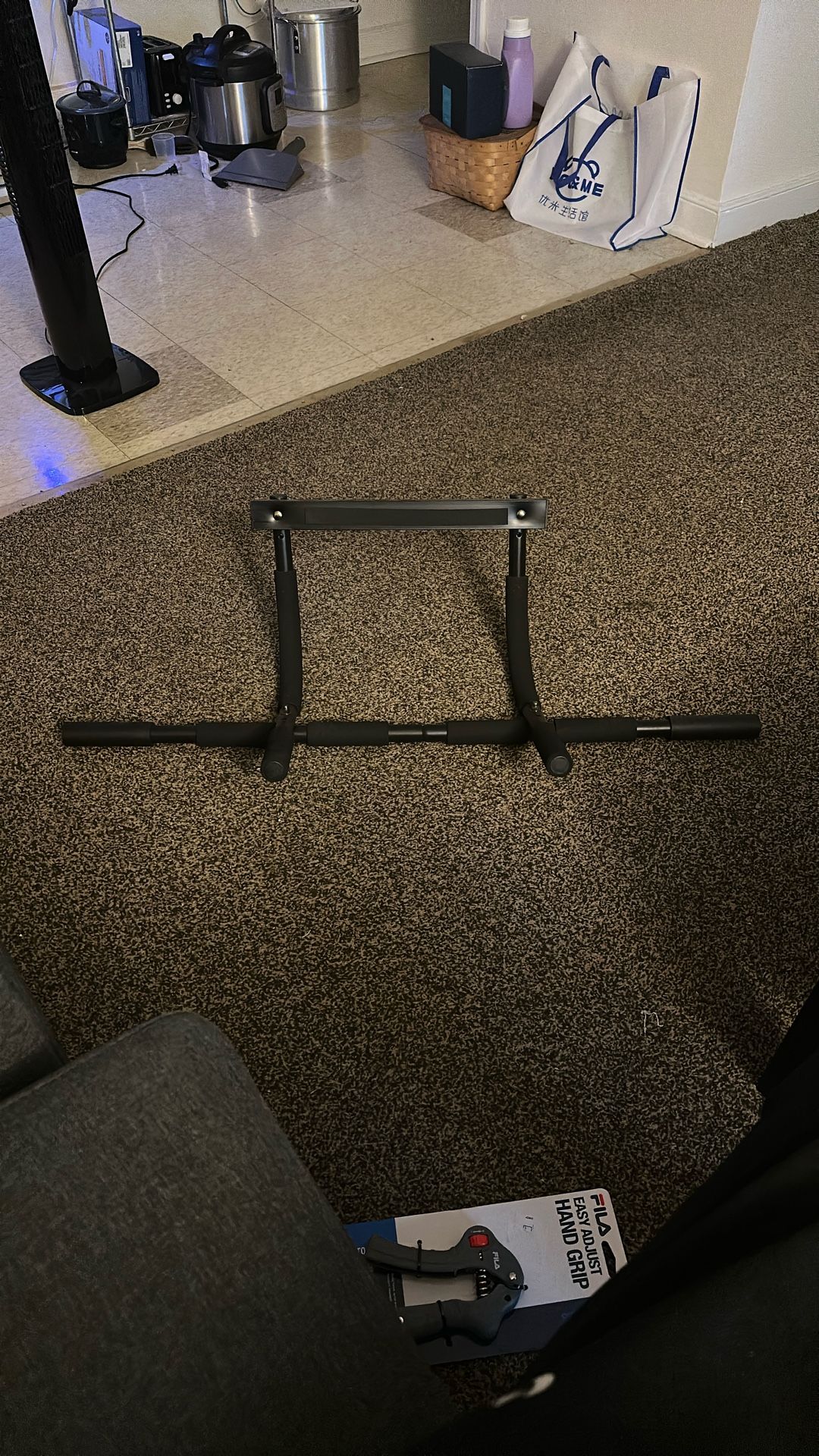 Door Frame Pull-up Bar + Grip Strength Trainer