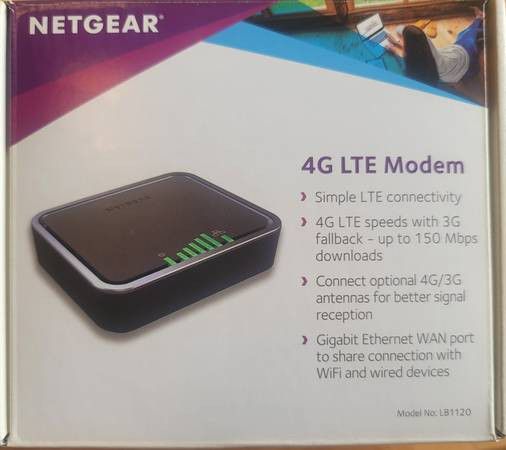 Netgear LB1120 LTE Wireless Cell Modem 3G 4G Antenna Ports Ethernet

