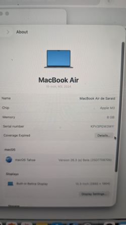 MacBook air M3 2024