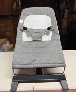Open box Baby Delight Alpine Organic Deluxe Portable Bouncer – Charcoal Tweed