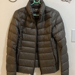 Uniqlo Women Down Jacket Dark Gray Grey Size Xs