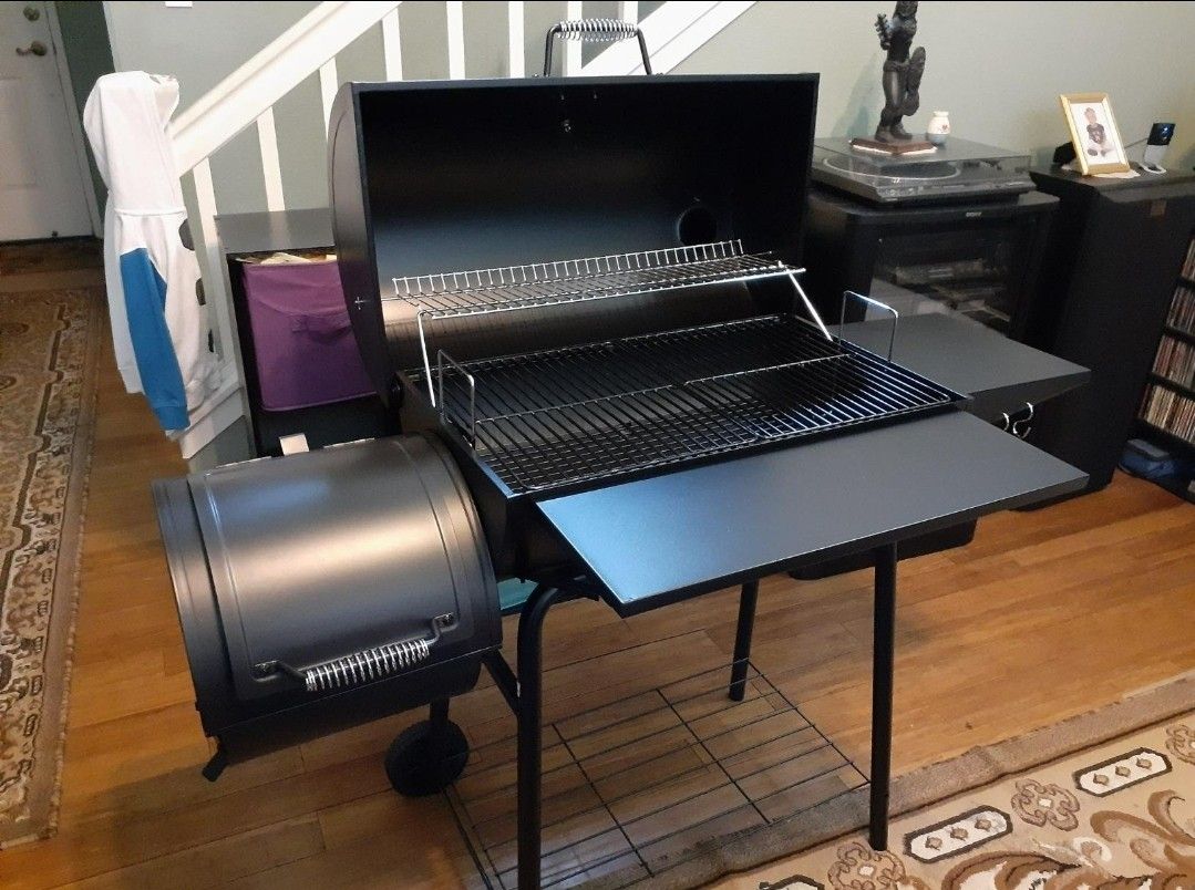 🔥30" BBQ Charcoal Grill Offset Smoker 811 Square Inch Cooking Surface Outdoor Camp