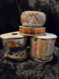NEW - Fall Harvest Ribbon and Jute Twine Set