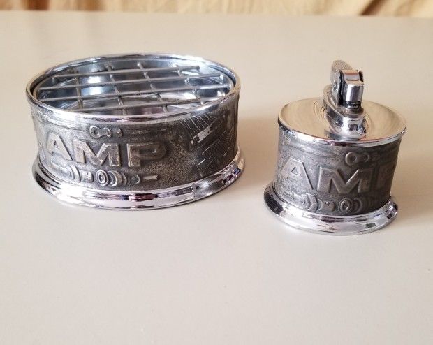 Vintage Idealine 1960's Cigarette Lighter & Ash Tray Advertisement AMP