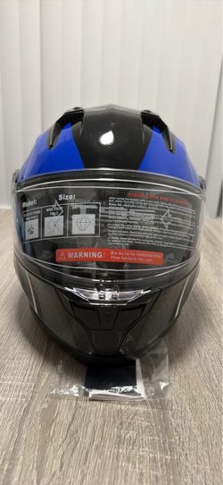 Full-Face Motorcycle Helmet Blue /Black Small