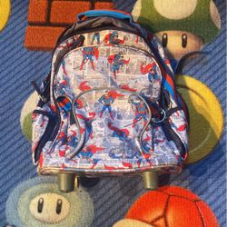 L.L Bean Superman Rolling Bookbag 