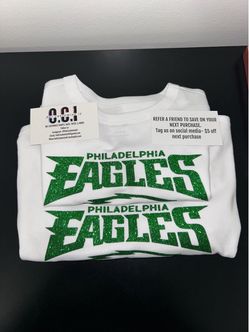 Philadelphia Eagles Custom Glitter Graphic T-Shirt
