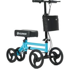 ELENKER Steerable Knee Scooter for Foot Injuries Ankles Surgery, Blue