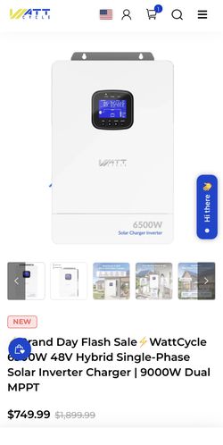 6500 inverter watt cycle brand $750