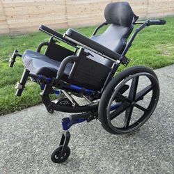 Quickie Iris Tilt-In-Space Manual Transport Rehab Wheelchair
