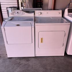 White Maytag Washer And Estate Electric Dryer