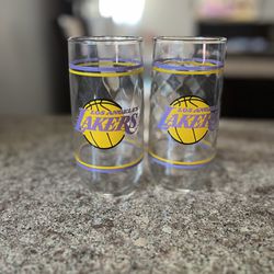Lakers Vintage Glass Cups 