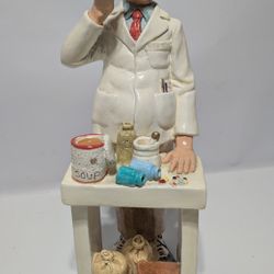 1984 Judi’s Pastime Hand Painted Pharmacist Figurine 13 Inch Vintage Collectible

