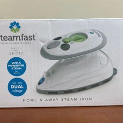 Steamfast Travel Mini Steam Iron w/ Non-Stick Press Plate  SF-717